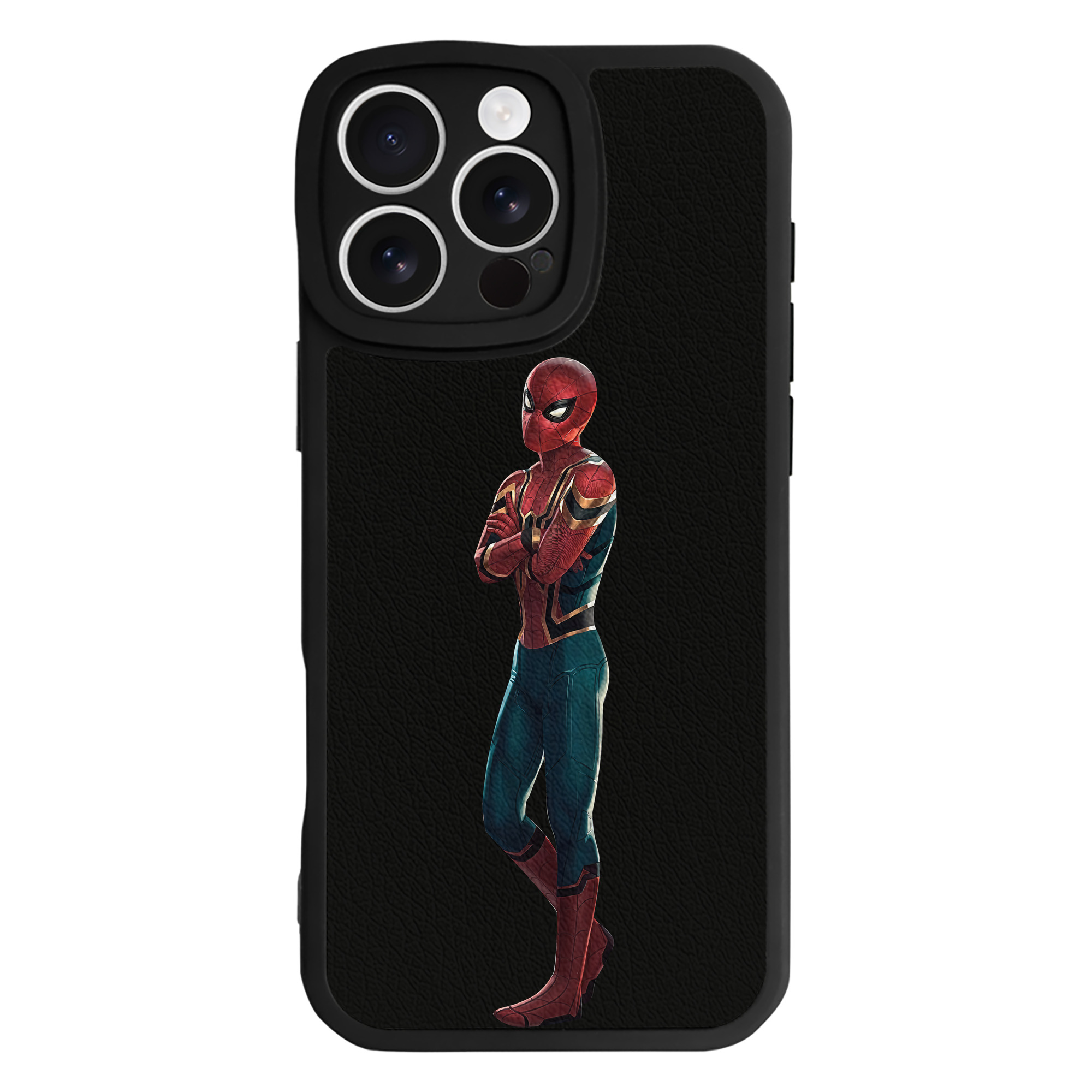 （画像用） Spider Man スパイダーマン 【iPhone 16シリーズ対応】シリコンスマホケース（レザー調） 材質：シリコン